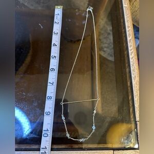 Elegant gold Bar Necklace with crystal